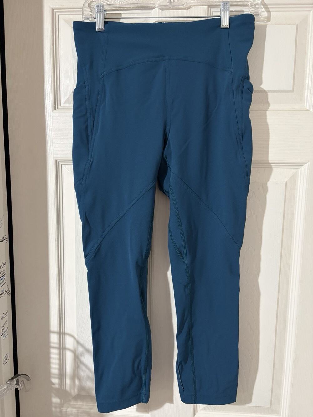 Lululemon Lead The Pack Crop Nile Blue Leggings Sz 8 Women’s W6AKSS
